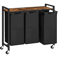 Houseland Lordo 130,5 l, brown-black - Laundry Basket