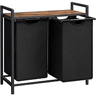 Songmics and Vasagle Ovules camel laundry basket, brown-black - Laundry Basket