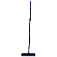 Verk 27408 Silikonový gumový kartáč s kovovou rukojetí 120 cm, černomodrý - Scrubbing Brush