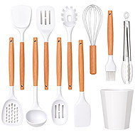 Verk 07510 Kitchen Utensil Set with Stand, 11pcs, White - Kitchen Utensil Set