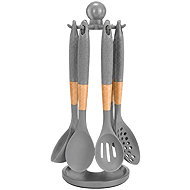 Verk 07508 Kitchen Utensil Set with Stand, 6 Pcs, Grey - Kitchen Utensil Set