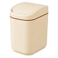 Verk 27674 Mini Waste Bin with Lid 2L, Beige - Rubbish Bin
