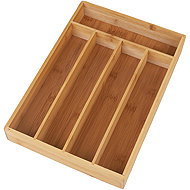 DOCHTMANN Bamboo Cutlery Tray 23 × 33 × 5cm - Cutlery Tray