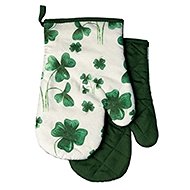 Euromat Kitchen Potholder with Magnet and Loop - Four-leaf Clovers - Oven Mitt
