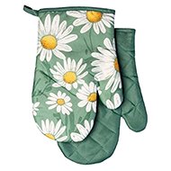 Euromat kitchen glove/mitt with magnet and loop - Daisy mint - Oven Mitt