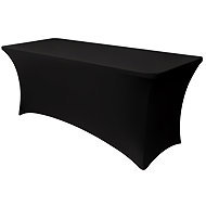Ruhhy 27727 Elastic cover for catering table 183 × 75 × 75cm, black - Tablecloth