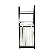 APT DA590 Koš na prádlo s policemi 54 l, 99 × 37 × 35 cm, černý - Laundry Basket
