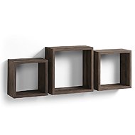 Homea Wall shelves NOYER, MDF, brown, 3 pcs - Shelf
