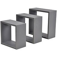 Homea Wall shelves, dark grey, 3 pcs - Shelf