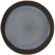 Clay Ceramic shallow plate Marelo, diameter 28 cm, blue-grey, hand glazed - Plate