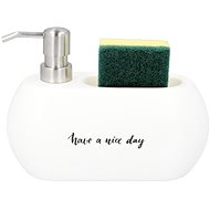 Homla Teana Ceramic detergent dispenser, white - Soap Dispenser