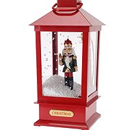 Home Styling Collection Lantern with coloured nutcracker inside, white, 13,5 × 26,5 cm - Christmas Decoration