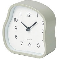 Home Styling Collection Table Clock AMORPH organic shape with glass front, grey, 12 cm - Table Clock