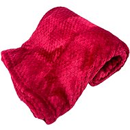 HOME ELEMENTS Microflannel blanket 150 × 200 cm, burgundy with texture - Blanket