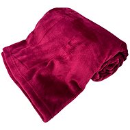HOME ELEMENTS Microflannel blanket 150 × 200 cm, burgundy - Blanket