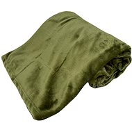HOME ELEMENTS Microflannel blanket 150 × 200 cm, olive - Blanket