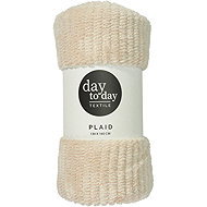 Home Styling Collection Flannel blanket 160 × 130 cm, beige - Blanket