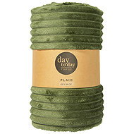 Home Styling Collection Flannel blanket 160 × 130 cm, green, stripes - Blanket