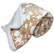 Home Elements Microflannel blanket with lamb, collection Beige roses - Blanket