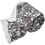 Home Elements Microflannel blanket with lamb, collection Grey holly - Blanket