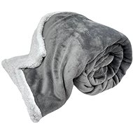 Home Elements Microflannel blanket with lamb, collection Grey holly, grey - Blanket