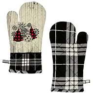 HOME ELEMENTS Kitchen mitt with magnet, Trees and snowflakes - Oven Mitt
