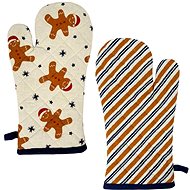 HOME ELEMENTS Kitchen mitt with magnet, Gingerbread white - Oven Mitt