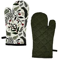 HOME ELEMENTS Kitchen mitt with magnet, Red mistletoe - Oven Mitt