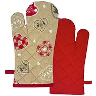 HOME ELEMENTS Kitchen mitt with magnet, Christmas heart - Oven Mitt