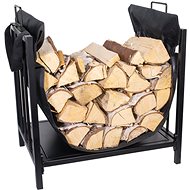 HomeLife Firewood stand with carrier LOKI, 43 × 45,7 × 30 cm - Firewood Rack