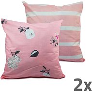 HOME ELEMENTS Double-sided pillowcase, pink, set of 2 - Pillowcase