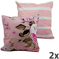 HOME ELEMENTS Double-sided pillowcase, pink, set of 2 - Pillowcase