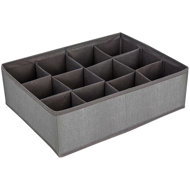 HomeLife Drawer organizer 12 compartments, anthracite - Drawer Organiser