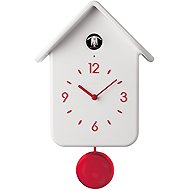 Fratelli Guzzini Home QQ Cuckoo Clock with Pendulum, White - Wall Clock