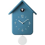 Fratelli Guzzini Home QQ Cuckoo Clock with Pendulum, Cerulean Blue - Wall Clock
