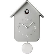Fratelli Guzzini Home QQ Cuckoo Clock with Pendulum, Light Grey - Wall Clock