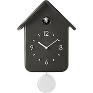 Fratelli Guzzini Home QQ Cuckoo Clock with Pendulum, Dark Grey - Wall Clock