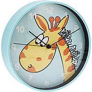 Home Styling Collection Wall Clock for children's room, 20 cm, blue, giraffe - Wall Clock