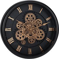 Home Styling Collection Wall Clock with visible mechanism, 40 cm diameter, black - Wall Clock