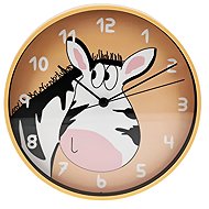 Home Styling Collection Wall clock for children's room, diameter 20 cm, orange, zebra - Wall Clock