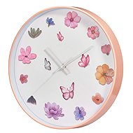 Home Styling Collection Wall clock with flower motif, diameter 30 cm - Wall Clock