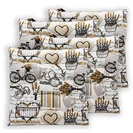 HOME ELEMENTS prošívaný 40 × 40 cm, Nejlepší babička, set 4 ks - Pillow Seat
