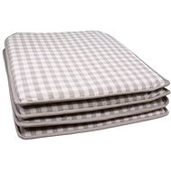 HOME ELEMENTS 40 × 40 cm, Grey checkered, set of 4 - Pillow Seat