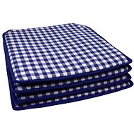 HOME ELEMENTS 40 × 40 cm, Blue plaid, set of 4 - Pillow Seat