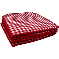 HOME ELEMENTS 40 × 40 cm, Červené káro, set 4 ks - Pillow Seat