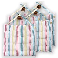HOME ELEMENTS quilted 40 × 40 cm, coloured stripes, set of 4 - Pillow Seat