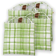 HOME ELEMENTS quilted 40 × 40 cm, green and white cubes, set of 4 - Pillow Seat