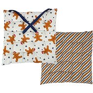 HOME ELEMENTS Quilted seat cushion 40 × 40, Gingerbread white - Pillow Seat