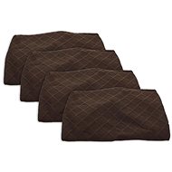 HOME ELEMENTS set 4 pcs, 38 × 38 × 45 cm, dark brown - Chair Cover