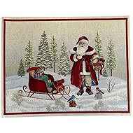 Home of Christmas Christmas placemat with motif 40 × 50 cm, Santa and his sleigh - Placemat